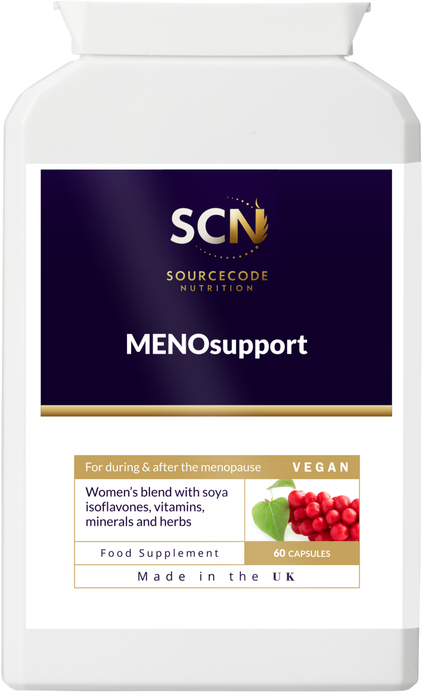 MENOsupport supplement bottle by SourceCode Nutrition - menopause support formula
