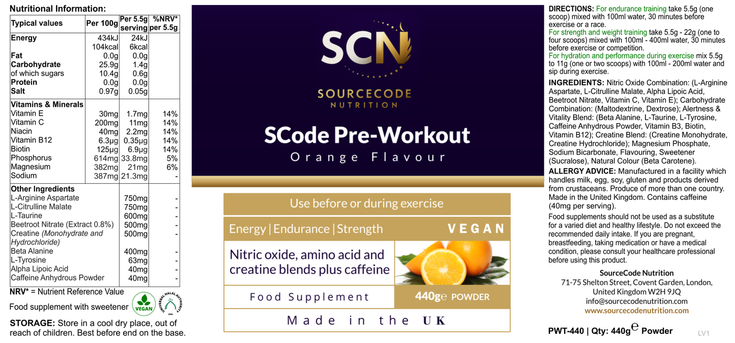 SCode Pre-Workout